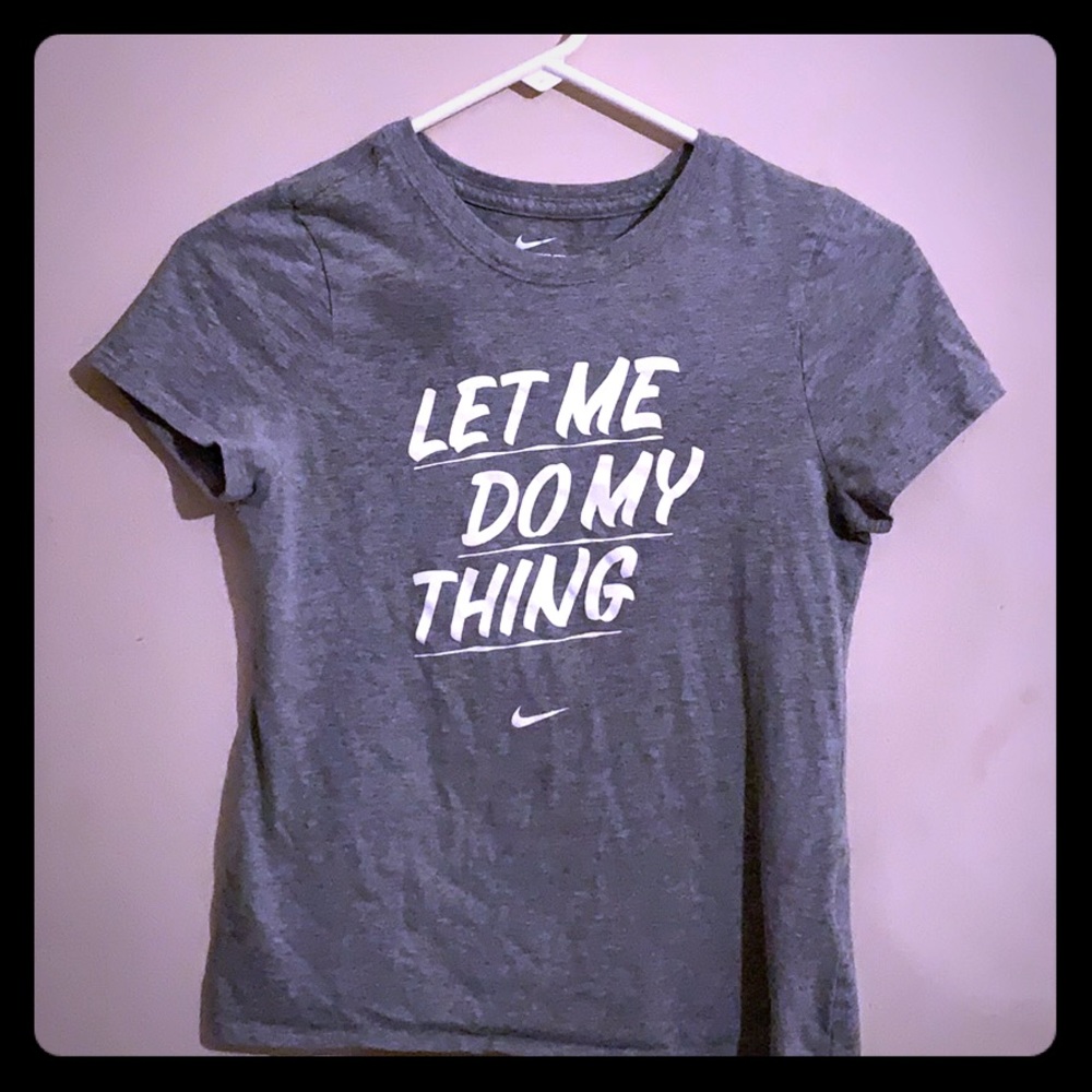 Grey Nike shirt